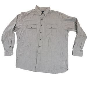 Ralph Lauren Polo Golf Shirt Mens XL Black White Houndstooth Benford Cotton Vtg